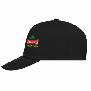 قبعة كاب (baseball cap) قطنية 5 ألواح مع طباعة الشعار مقاس موحد
