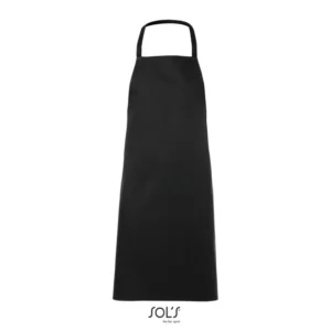 مريول مطبخ قطني طويل (sol's glasgow) مع طباعة الشعار أسود